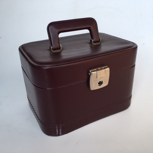 BEAUTY CASE, Burgundy - 1970s